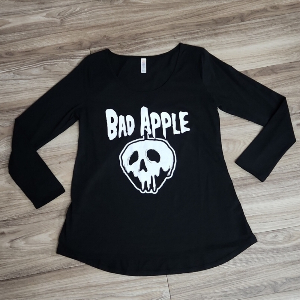 LuLaRoe Bad Apple Disney Evil Queen Snow White Long Sleeve Shirt Unisex Patrick
